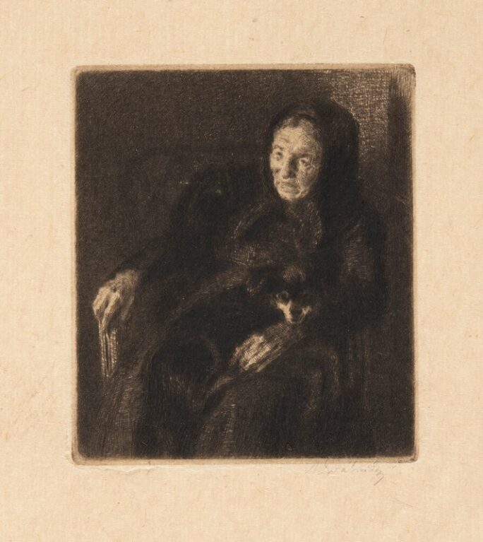 Babička se psem Jelivášem