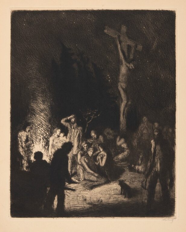 Před snímáním z kříže