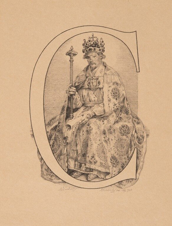 Diplom k 600. jubileu založení Karlovy univerzity (I. stav)