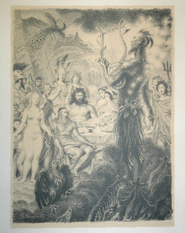 Satyr v shromáždění bohů