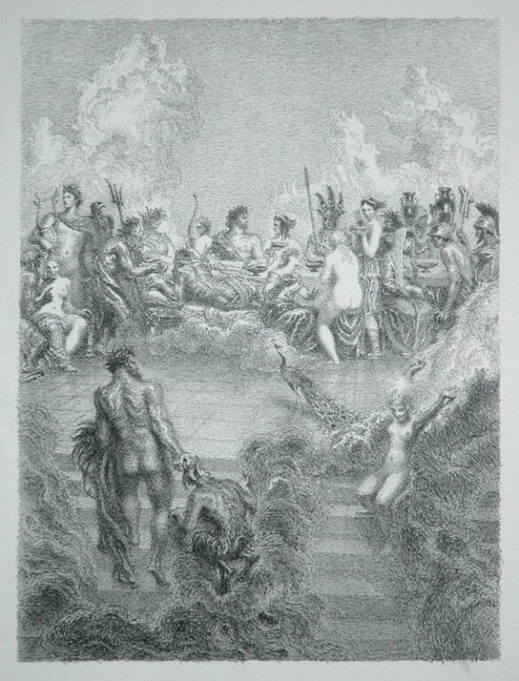 Satyr vidí poprvé bohy na Olympu