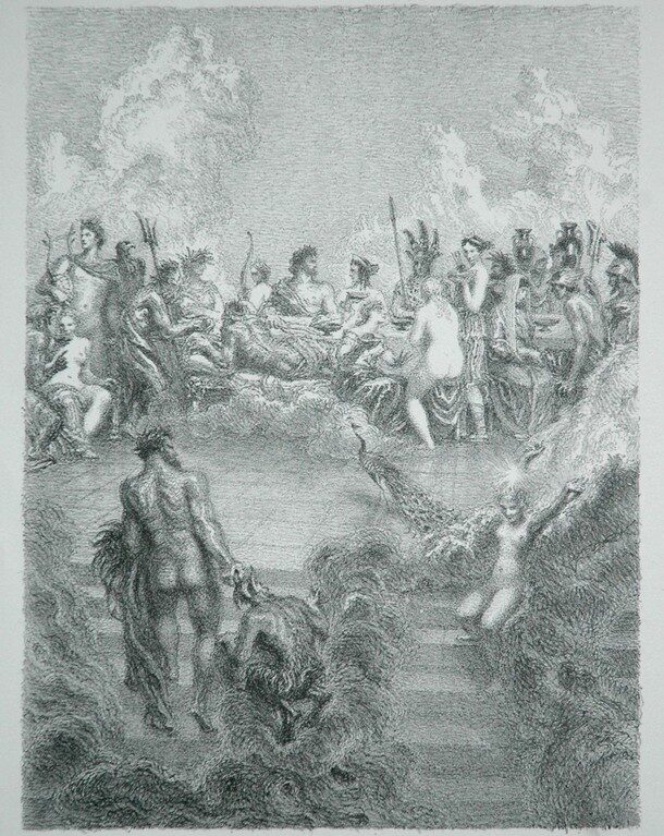 Satyr vidí poprvé bohy na Olympu